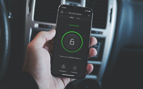  Turn your alarm systems on and off with the convenient Control4 app.